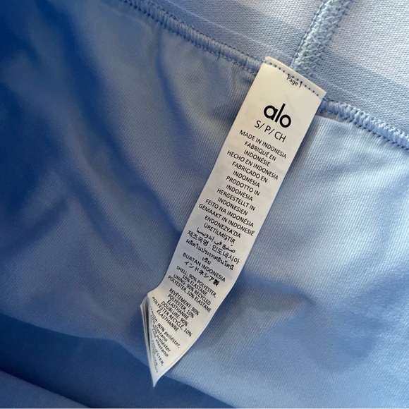 Authentic NWT Alo Match Point Short Skort logo waistband in Seashell Blue S - Picture 7 of 9